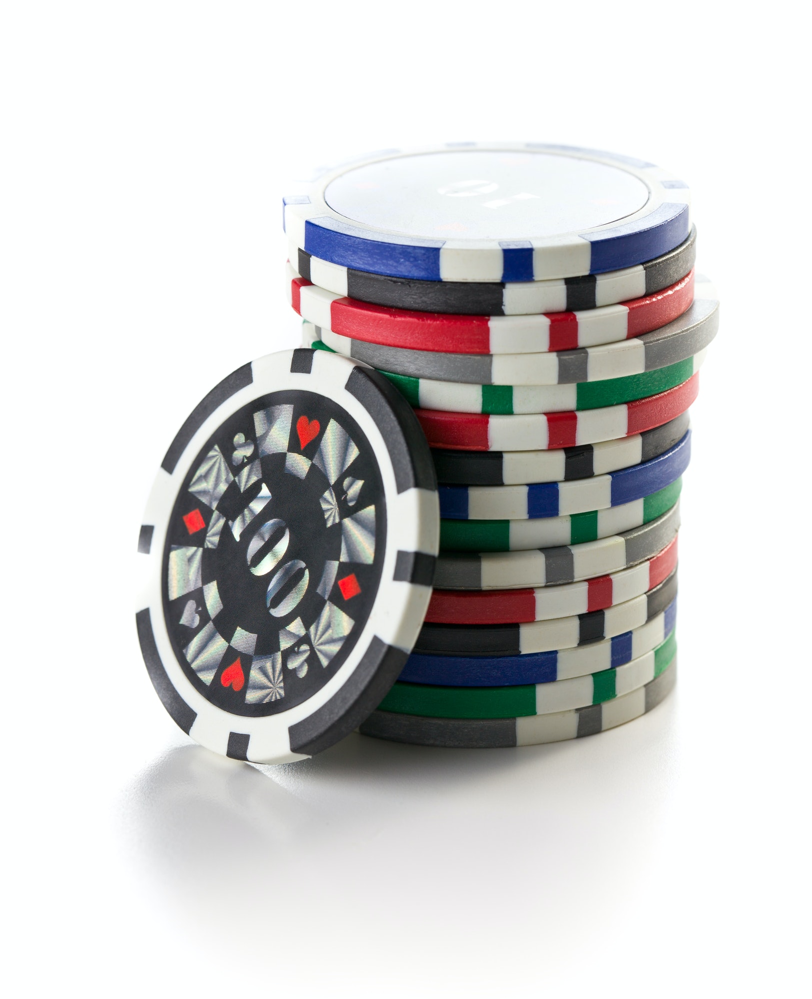colorful poker chips
